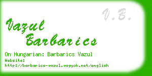 vazul barbarics business card